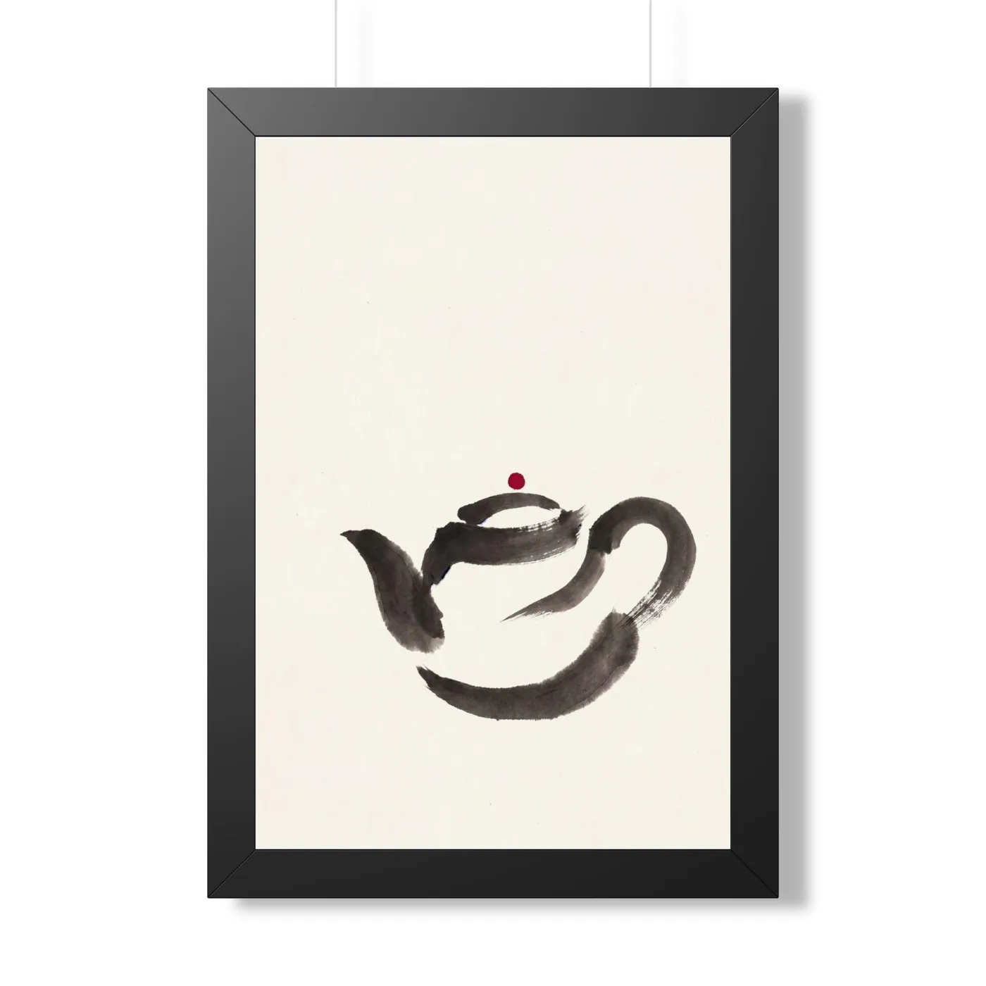 Minimal | Framed Tea Ceremony Ink Art | Black & White Ink